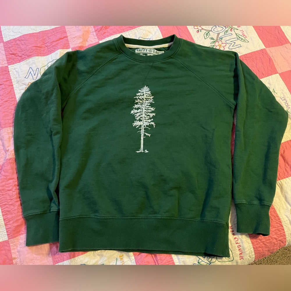 Happy earth organic cotton forest pullover sweater